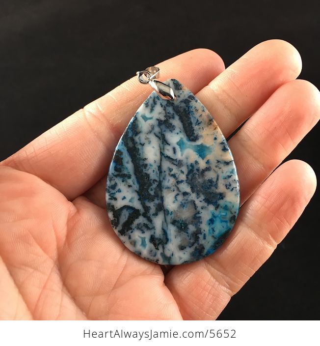Blue Crazy Lace Agate Stone Jewelry Pendant - #Psui7ZK0oK4-6