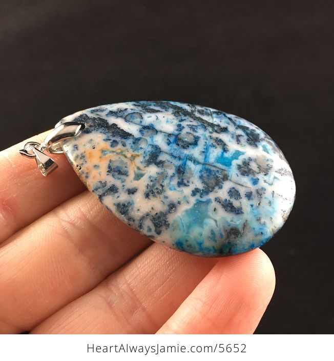 Blue Crazy Lace Agate Stone Jewelry Pendant - #Psui7ZK0oK4-4