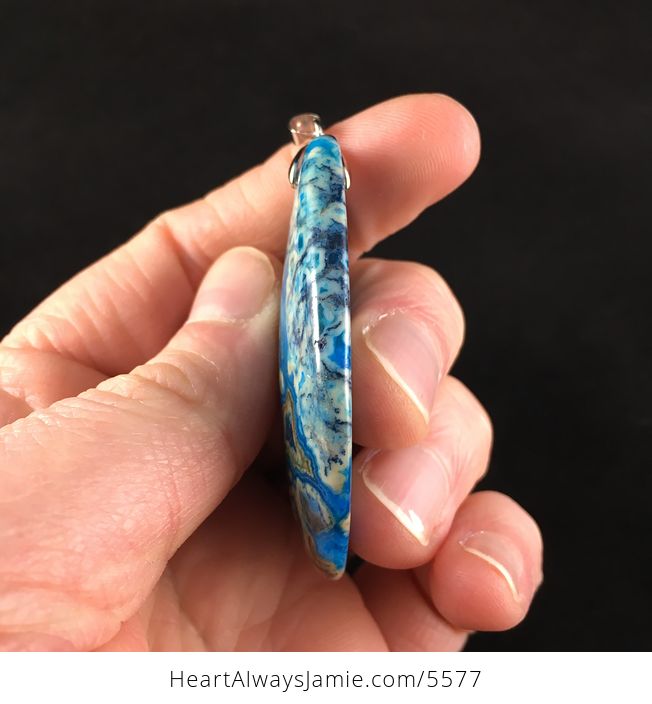 Blue Crazy Lace Agate Stone Jewelry Pendant - #vzzzI5g9d30-5