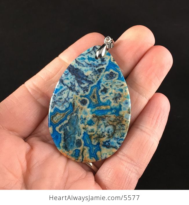 Blue Crazy Lace Agate Stone Jewelry Pendant - #vzzzI5g9d30-6