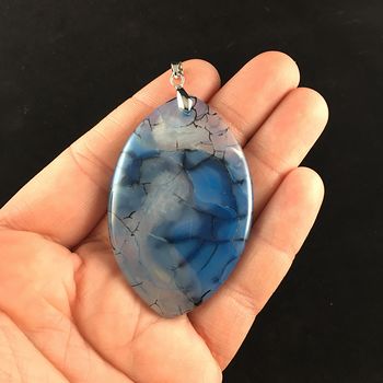 Blue Dragon Veins Agate Stone Jewelry Pendant #A8roBF2bOps