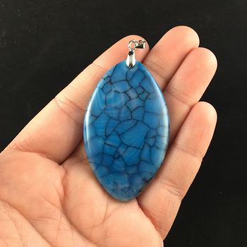 Blue Dragon Veins Agate Stone Jewelry Pendant #G2Oj4S9ve0g
