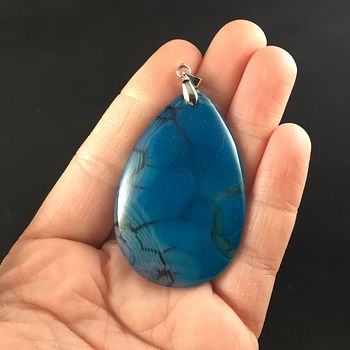 Blue Dragon Veins Agate Stone Jewelry Pendant #ablNqHCeu3Q