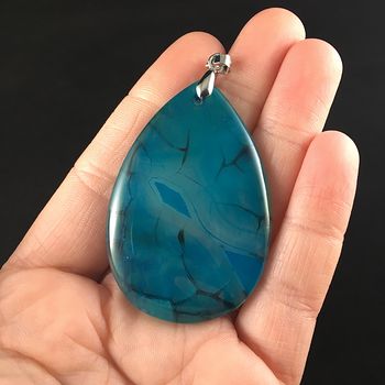 Blue Dragon Veins Agate Stone Jewelry Pendant #cs8Yzpp1HDk