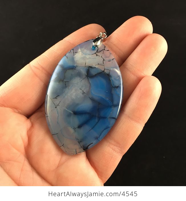 Blue Dragon Veins Agate Stone Jewelry Pendant - #A8roBF2bOps-3