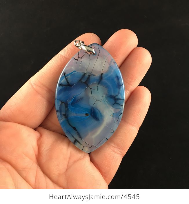 Blue Dragon Veins Agate Stone Jewelry Pendant - #A8roBF2bOps-5