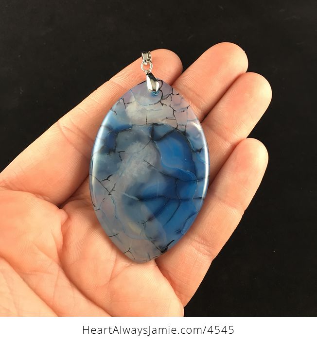 Blue Dragon Veins Agate Stone Jewelry Pendant - #A8roBF2bOps-1