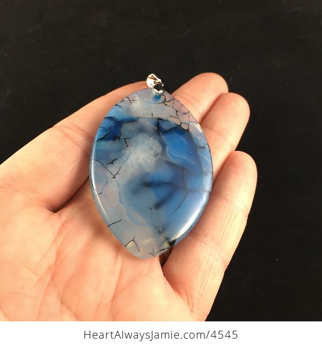 Blue Dragon Veins Agate Stone Jewelry Pendant - #A8roBF2bOps-2