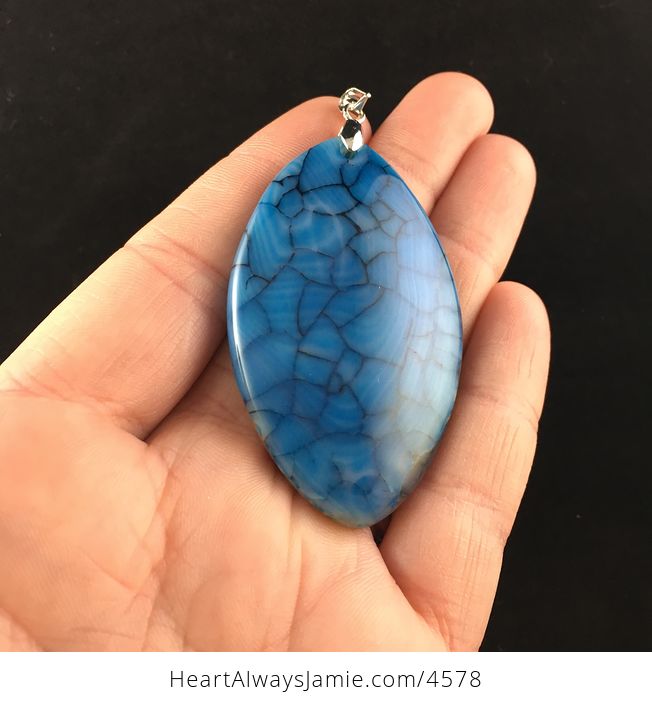 Blue Dragon Veins Agate Stone Jewelry Pendant - #G2Oj4S9ve0g-2