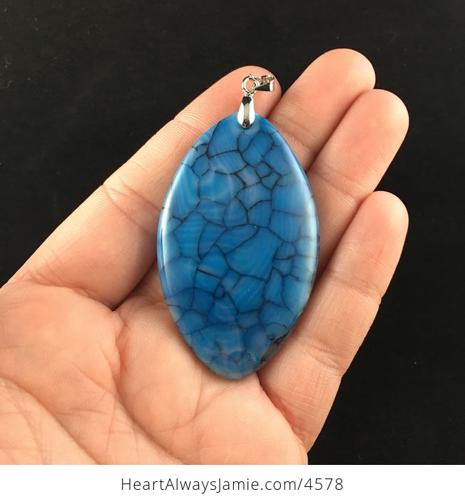 Blue Dragon Veins Agate Stone Jewelry Pendant - #G2Oj4S9ve0g-1