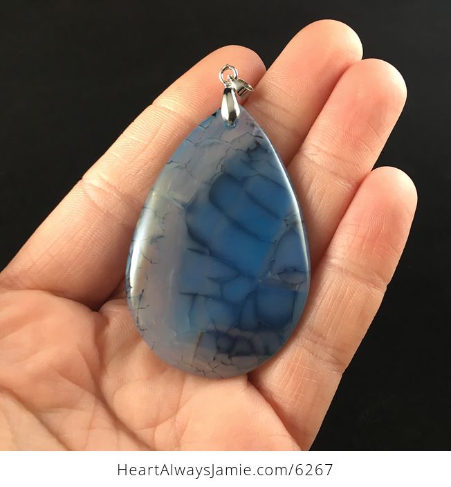 Blue Dragon Veins Agate Stone Jewelry Pendant - #UIUr8832exk-1