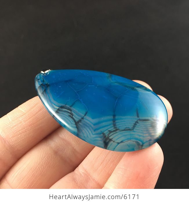 Blue Dragon Veins Agate Stone Jewelry Pendant - #ablNqHCeu3Q-4