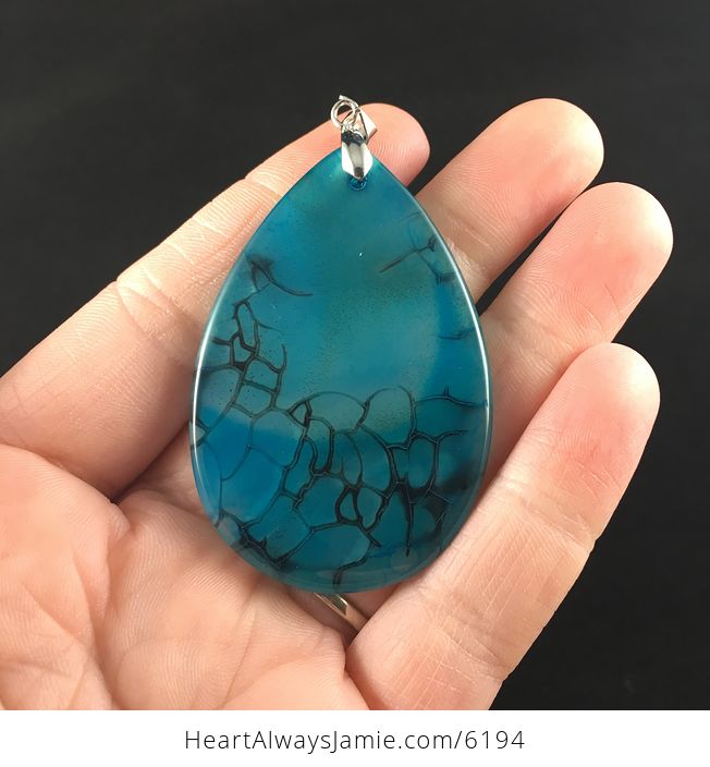 Blue Dragon Veins Agate Stone Jewelry Pendant - #cs8Yzpp1HDk-6
