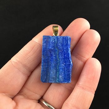 Blue Druzy Agate Stone Jewelry Pendant #FYZRzF7cLf8