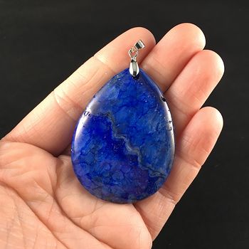 Blue Druzy Agate Stone Jewelry Pendant #NeiXCUFZqtY