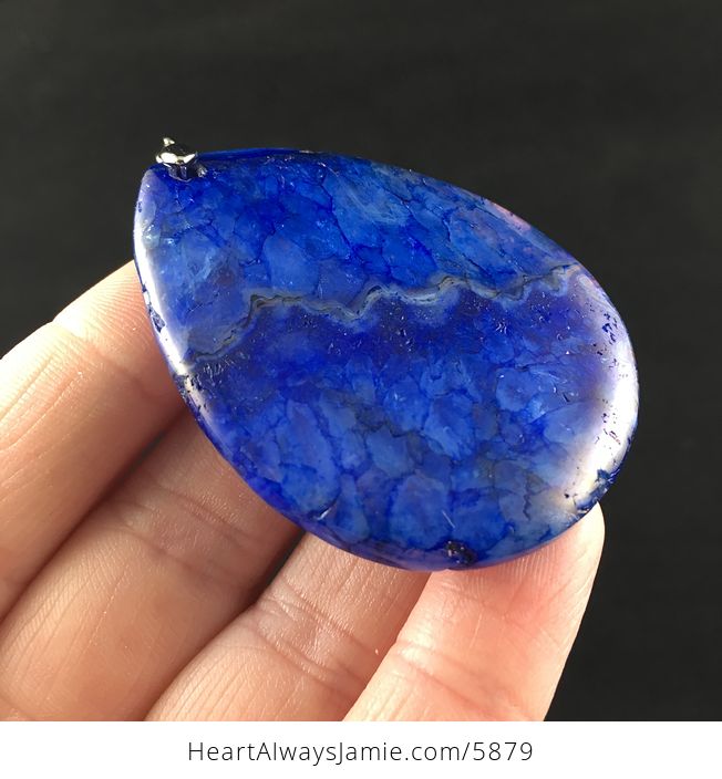 Blue Druzy Agate Stone Jewelry Pendant - #NeiXCUFZqtY-4