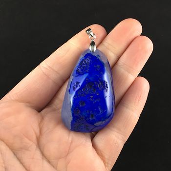 Blue Epidermis Agate Stone Jewelry Pendant #mcYCeh93blQ