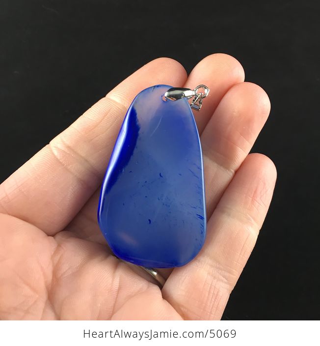 Blue Epidermis Agate Stone Jewelry Pendant - #mcYCeh93blQ-6