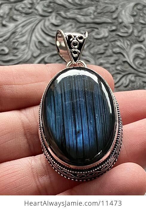 Blue Flash Labradorite Crystal Stone Jewelry Pendant - #1MdMJB96kz8-9