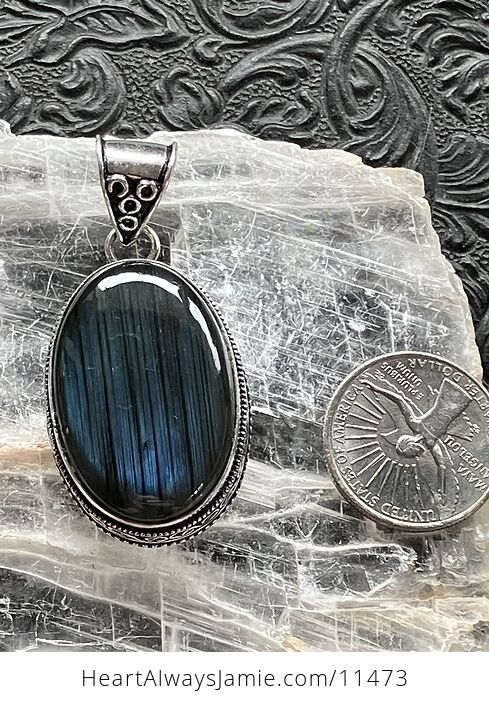 Blue Flash Labradorite Crystal Stone Jewelry Pendant - #1MdMJB96kz8-4