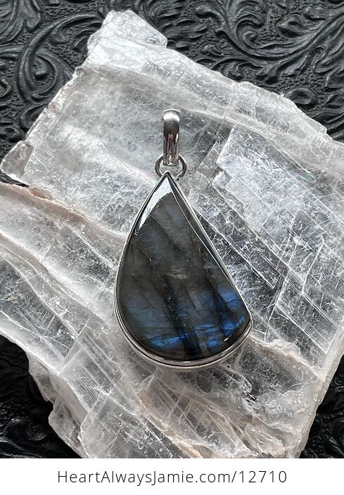 Blue Flash Labradorite Crystal Stone Jewelry Pendant - #9lGOunFVXDQ-2