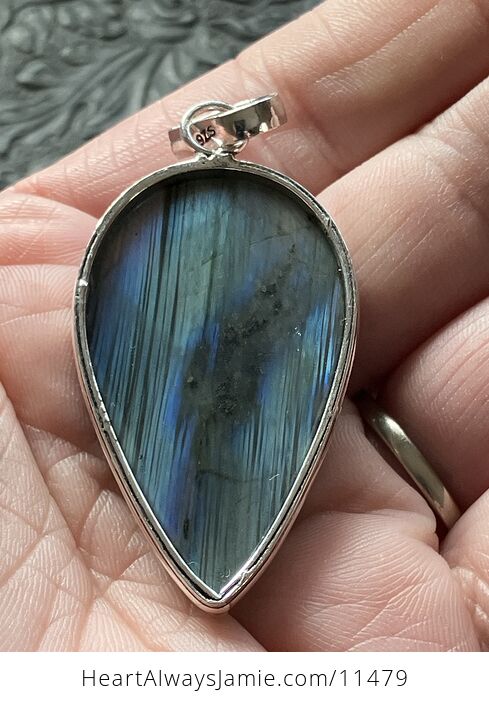 Blue Flash Labradorite Crystal Stone Jewelry Pendant - #jUFqCZJgb1E-6