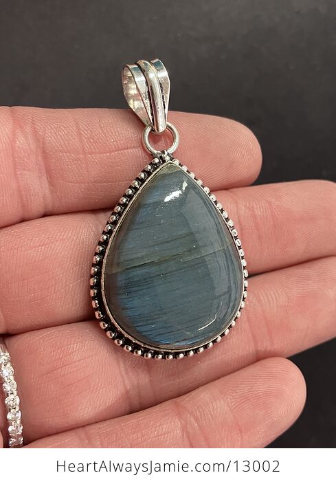 Blue Flash Labradorite Pendant Crystal Stone Jewelry - #leP9Vav8w74-14