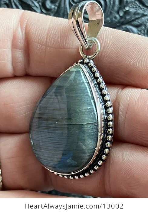 Blue Flash Labradorite Pendant Crystal Stone Jewelry - #leP9Vav8w74-11