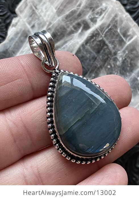 Blue Flash Labradorite Pendant Crystal Stone Jewelry - #leP9Vav8w74-4