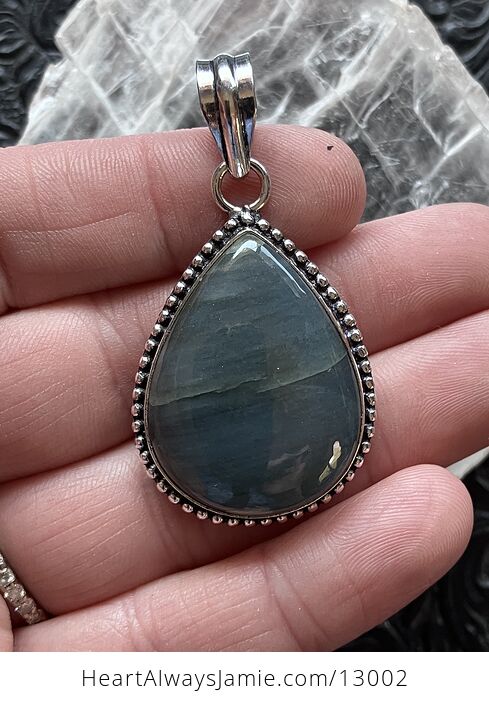 Blue Flash Labradorite Pendant Crystal Stone Jewelry - #leP9Vav8w74-2