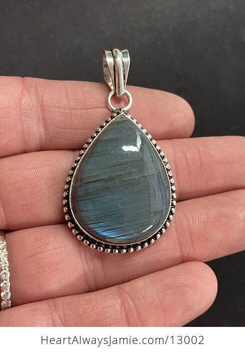 Blue Flash Labradorite Pendant Crystal Stone Jewelry - #leP9Vav8w74-13