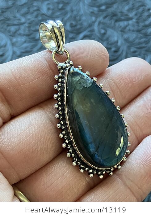 Blue Flash Labradorite Pendant Stone Crystal Jewelry - #d8qZAzDozb4-2