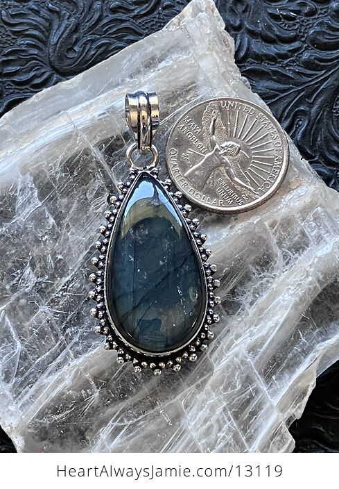 Blue Flash Labradorite Pendant Stone Crystal Jewelry - #d8qZAzDozb4-8