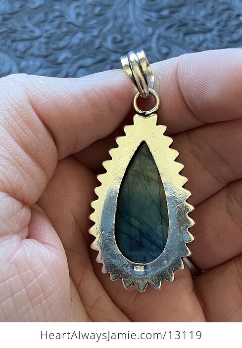 Blue Flash Labradorite Pendant Stone Crystal Jewelry - #d8qZAzDozb4-6