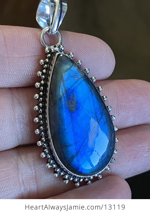 Blue Flash Labradorite Pendant Stone Crystal Jewelry - #d8qZAzDozb4-9