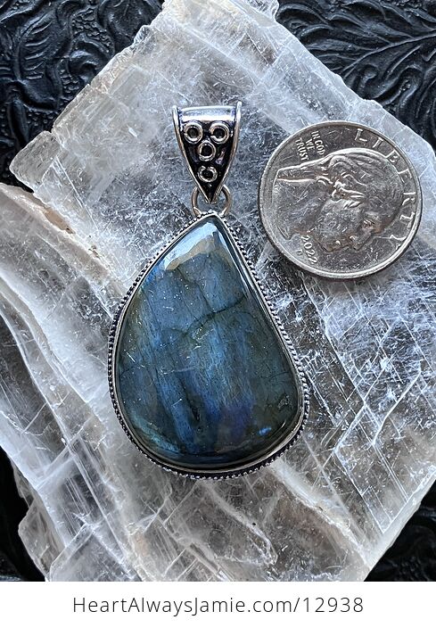 Blue Flashy Labradorite Pendant Crystal Stone Jewelry - #9Ptolr0fyO0-2