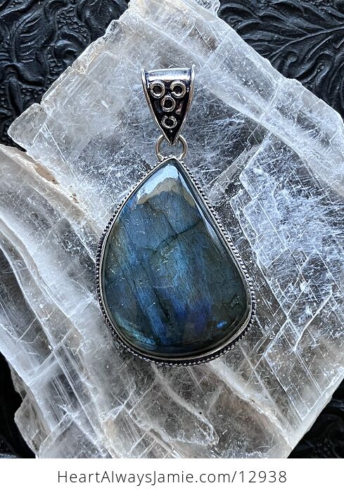 Blue Flashy Labradorite Pendant Crystal Stone Jewelry - #9Ptolr0fyO0-1