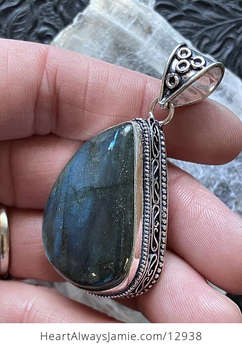 Blue Flashy Labradorite Pendant Crystal Stone Jewelry - #9Ptolr0fyO0-5