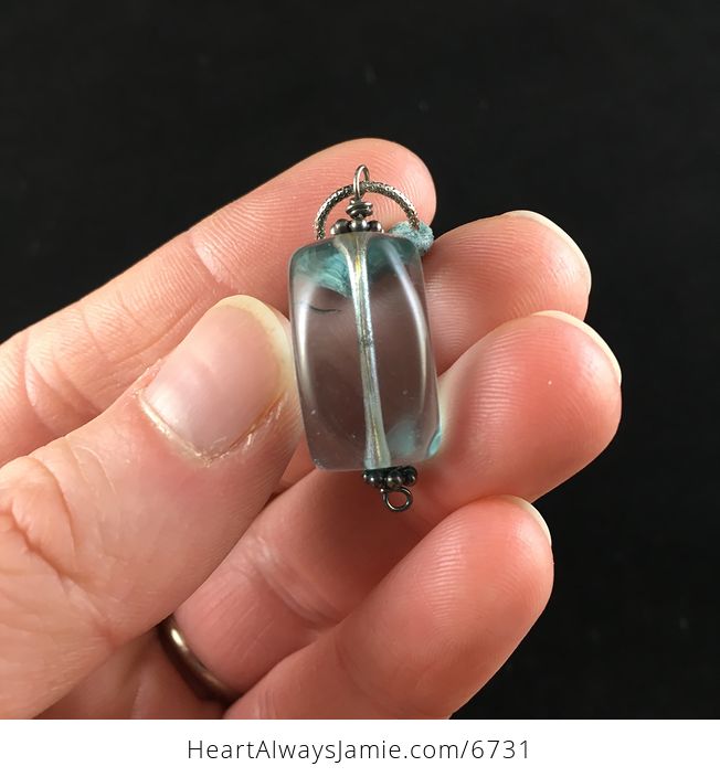 Blue Glass Jewelry Pendant Necklace - #9zkmVz3q8lI-3