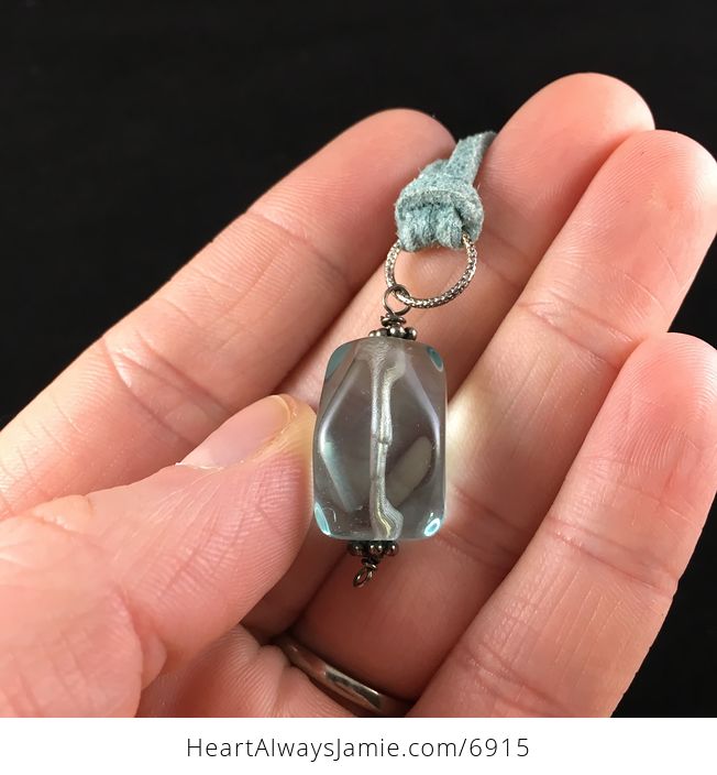 Blue Glass Jewelry Pendant Necklace - #Y4uOXFhHQ0k-2