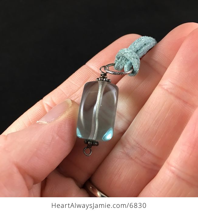 Blue Glass Jewelry Pendant Necklace - #f9JH6CEpieU-3
