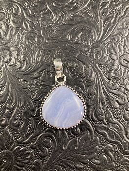 Blue Lace Agate Stone Crystal Jewelry Pendant #XWfMRzq4uFc
