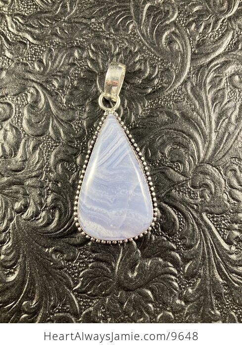 Blue Lace Agate Stone Crystal Jewelry Pendant - #Ao5lgy4hYZw-6