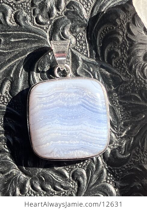 Blue Lace Agate Stone Crystal Jewelry Pendant - #DuLXzW8ER08-1