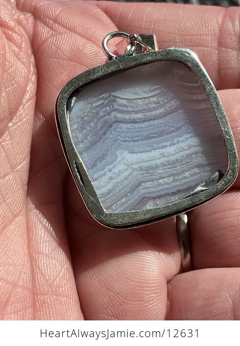 Blue Lace Agate Stone Crystal Jewelry Pendant - #DuLXzW8ER08-5