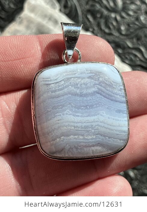 Blue Lace Agate Stone Crystal Jewelry Pendant - #DuLXzW8ER08-2