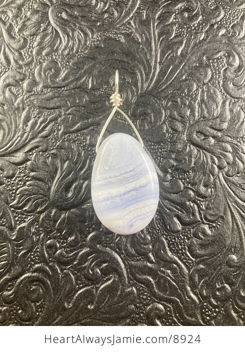 Blue Lace Agate Stone Crystal Jewelry Pendant - #Ws6TNlXoltU-6