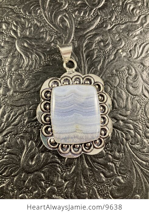 Blue Lace Agate Stone Crystal Jewelry Pendant - #u2GyoSy4wUw-6
