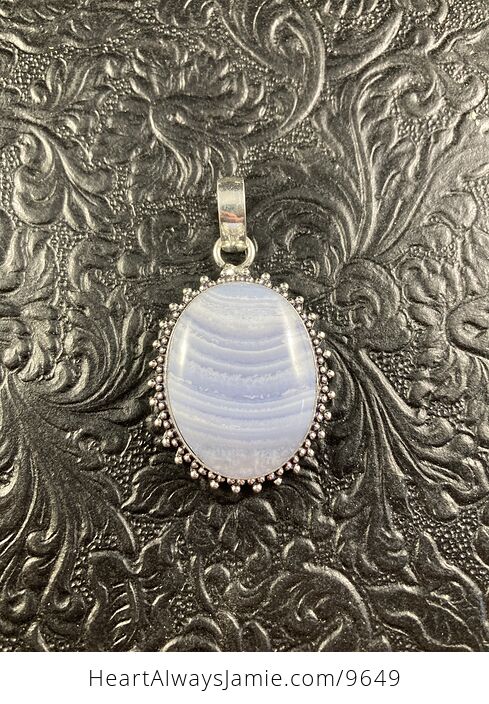 Blue Lace Agate Stone Crystal Jewelry Pendant - #wk6WkAcAd1Q-6
