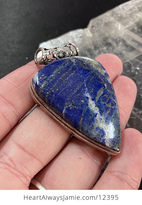 Blue Lapis Lazuli Gemstone Crystal Jewelry Pendant - #1TOg6cPha0k-2